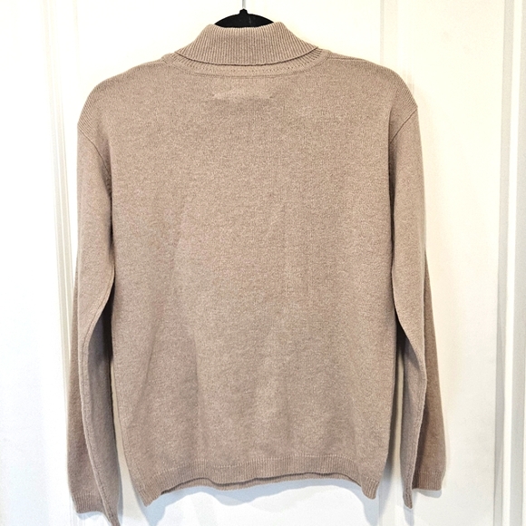 Pure Cashmere tan size S turtleneck sweater - Picture 2 of 9